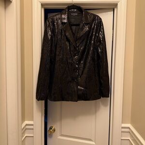 Kittenish Black Sequin Blazer and Pants